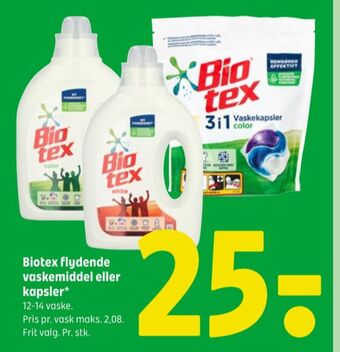 Coop 365 Biotex vaskemiddel-flydende tilbud