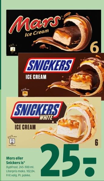 Coop 365 Snickers issnacks tilbud