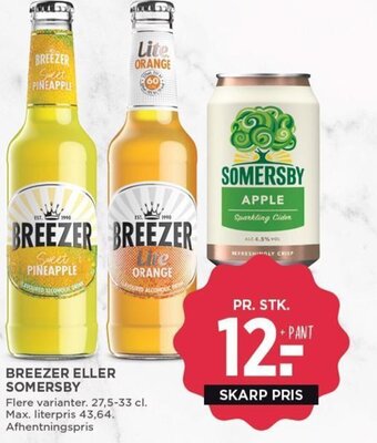 MENY BREEZER ELLER SOMERSBY tilbud