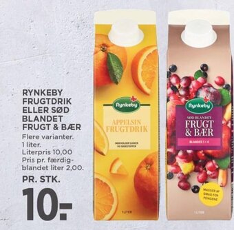MENY RYNKEBY FRUGTDRIK ELLER SØD BLANDET FRUGT & BÆR tilbud