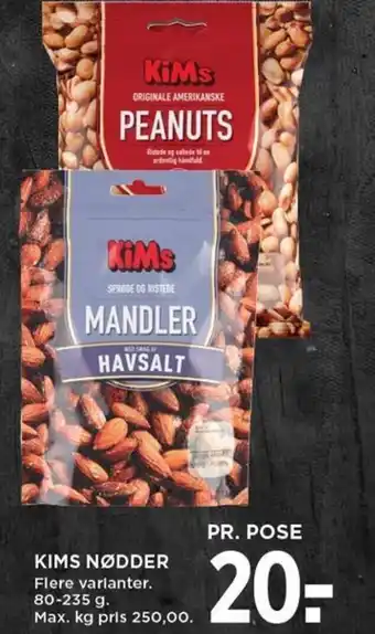 MENY KIMS NØDDER Flere varianter. tilbud
