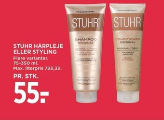 MENY STUHR HÅRPLEJE ELLER STYLING tilbud
