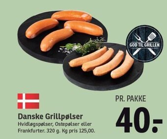 SPAR Danske Grillpølser tilbud
