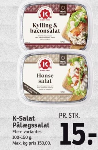 SPAR K-Salat Pålægssalat tilbud
