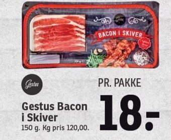 SPAR Gestus Bacon i Skiver tilbud