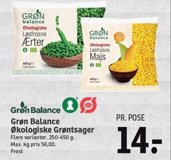 SPAR Grøn Balance Økologiske Grøntsager tilbud