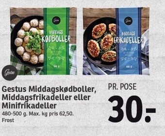 SPAR Gestus Middagskødboller, Middagsfrikadeller eller Minifrikadeller tilbud
