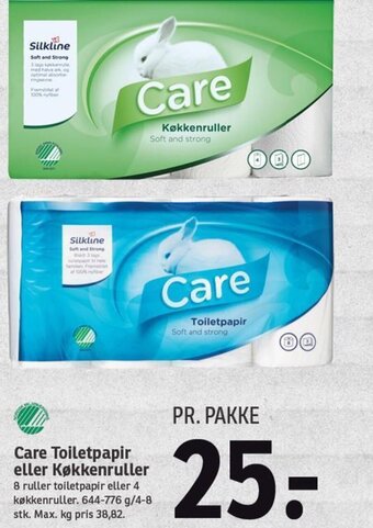 SPAR Care Toiletpapir eller Køkkenruller tilbud