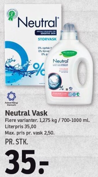 SPAR Neutral Vask tilbud