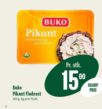 Min Købmand Buko Pikant Flødeost tilbud
