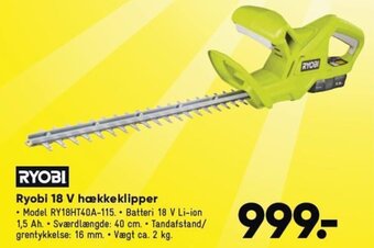 Bilka Ryobi 18 V hækkeklipper tilbud