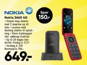 Bilka Nokia 2660 4G tilbud