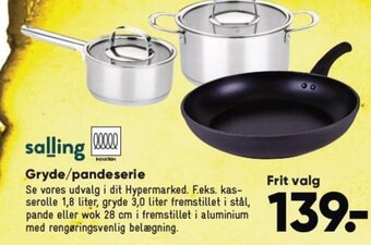 Bilka Gryde/pandeserie tilbud