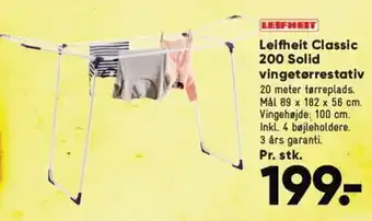 Bilka LEIFHEIT Leifheit Classic 200 Solid vingetørrestativ tilbud
