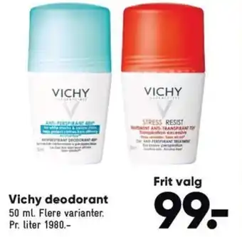 Bilka Vichy deodorant 50 ml. tilbud