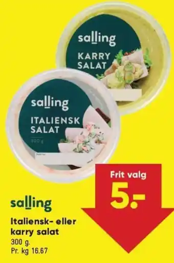 Italiensk- eller karry salat