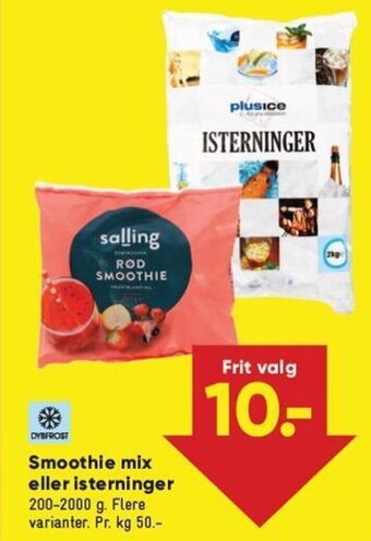 Bilka Smoothie mix eller isterninger tilbud