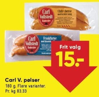 Bilka Carl V. pølser tilbud