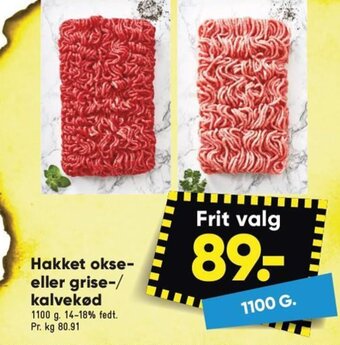 Bilka Hakket okse-eller grise-/ kalvekød tilbud