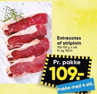 Bilka Entrecotes af striploin tilbud