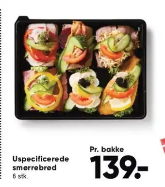 Bilka Uspecificerede smørrebrød 6 stk. tilbud