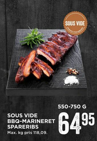 MENY Sous vide bbq-marineret spareribs tilbud
