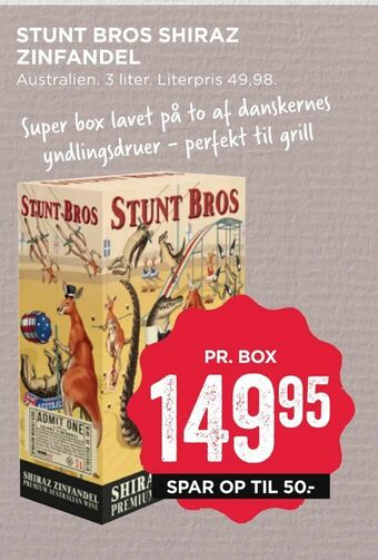 MENY Stunt bros shiraz zinfandel tilbud