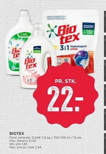 MENY Biotex tilbud