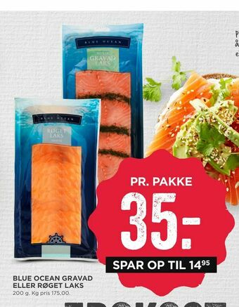 MENY Blue ocean gravad eller røget laks tilbud