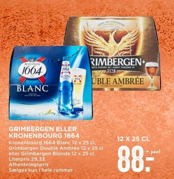 MENY Grimbergen eller kronenbourg 1664 tilbud