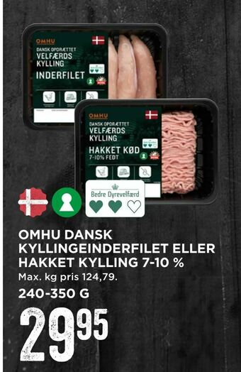 MENY Omhu dansk kyllingeinderfilet eller hakket kylling 7-10 % tilbud