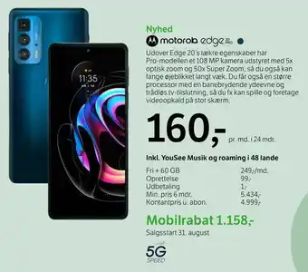 YouSee Motorola edge 20 pro tilbud