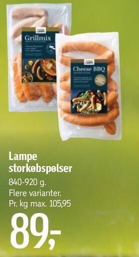 Føtex Lampe storkøbspølser tilbud