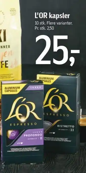 Føtex L'or kapsler tilbud