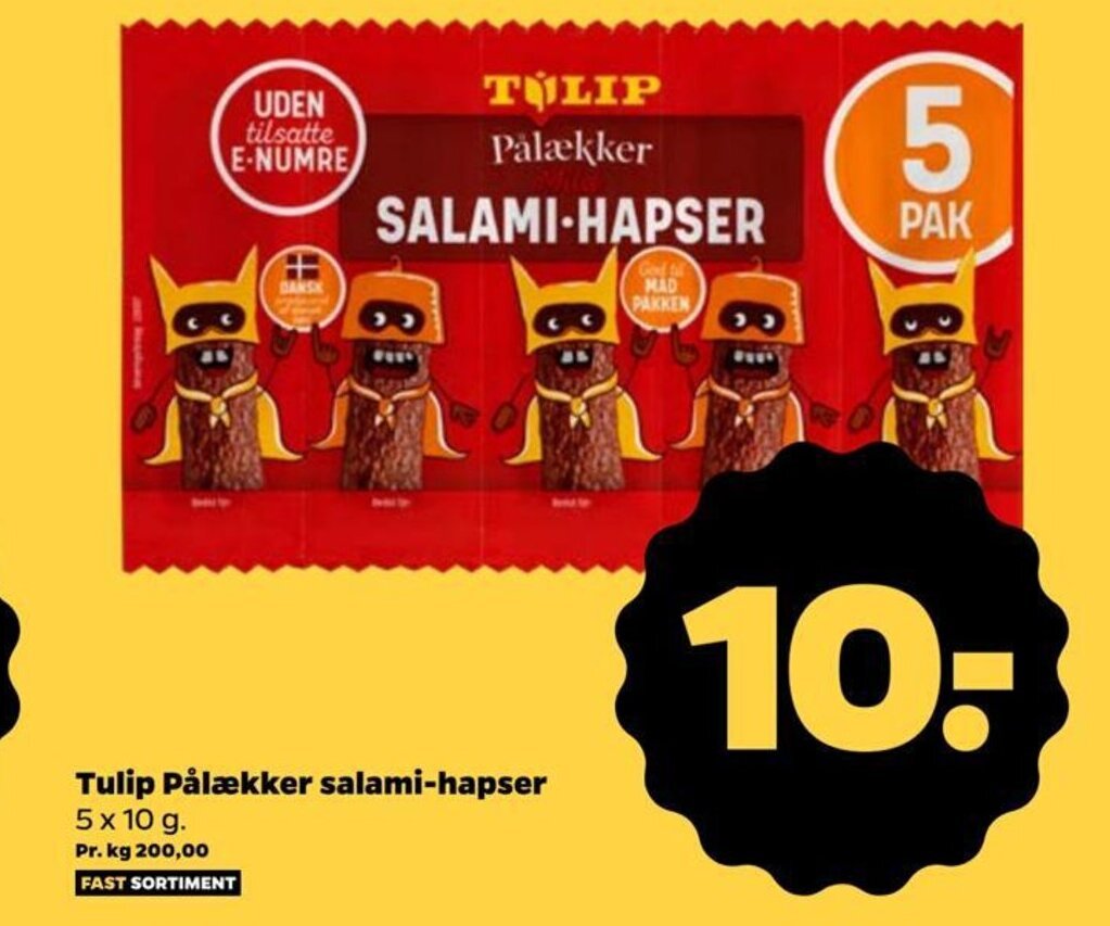 Tulip Pålækker salamihapser tilbud hos Netto