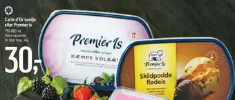 Føtex Carte d'or vanilje eller premier is tilbud