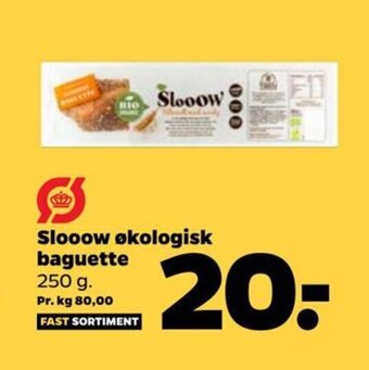 Slooow økologisk baguette