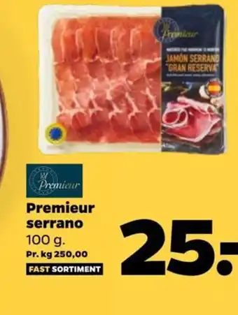 Netto Premieur Premieur serrano 100 g. tilbud