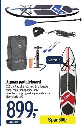 Føtex Xqmax paddleboard tilbud