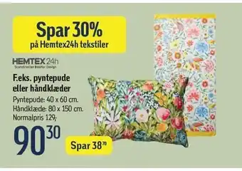 Føtex Pyntepude el. håndklæder tilbud