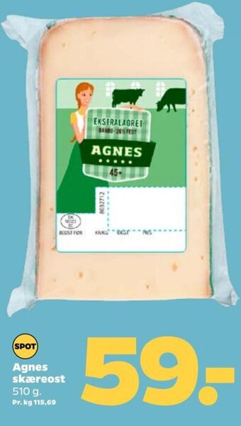 Netto AGNES skæreost tilbud