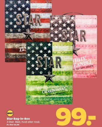 Netto Star Bag-in-Box 3 liter. tilbud