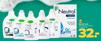 Netto Neutral vask 700-750 ml./1,275 kg. tilbud