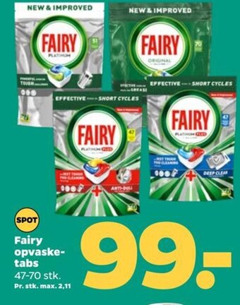 Netto Fairy opvaske- tabs tilbud