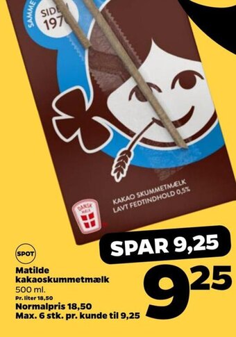 Netto Matilde kakaoskummetmælk tilbud