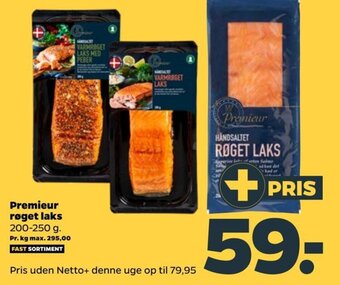 Netto Premieur røget laks 200-250 g. tilbud