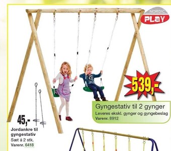 Gyngestativ til 2 gynger