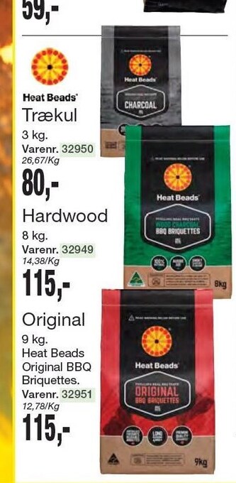 Harald Nyborg Haet beads trækul, hardwood eller original tilbud
