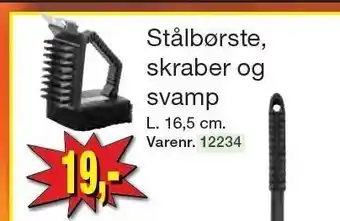 Harald Nyborg Stålbørste, skraber og svamp tilbud