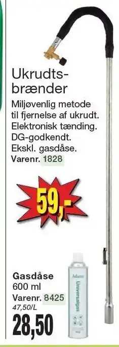 Harald Nyborg Ukrudtsbrænder eller gasdåse tilbud